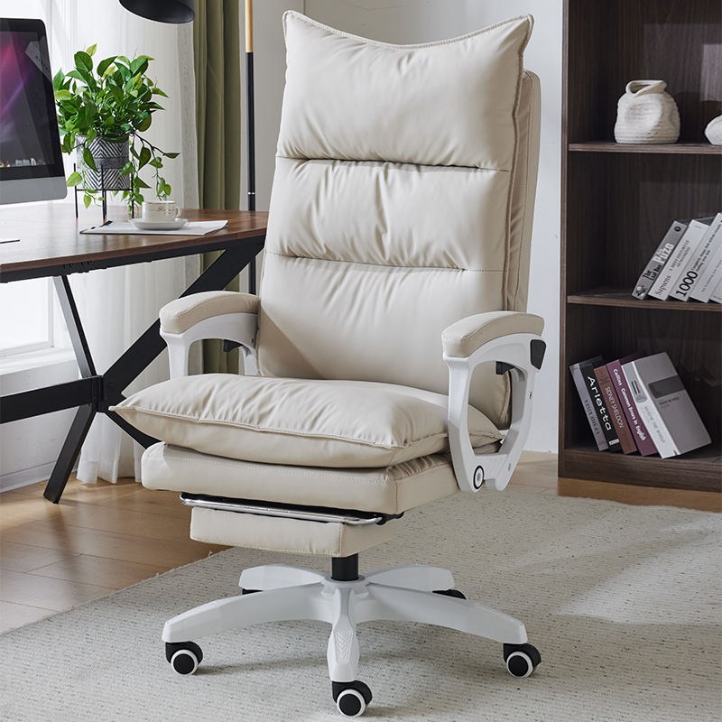 Home Computer Leather Chair Comfortable Sedentary Executive Office Chair Reclining Ergonomic Business Office Chair