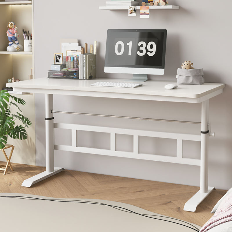 Newly Developed Home Office Adjustable Height Hand Crank Lifting Standing Desk Gaming Desk Modern Wood Office Desk