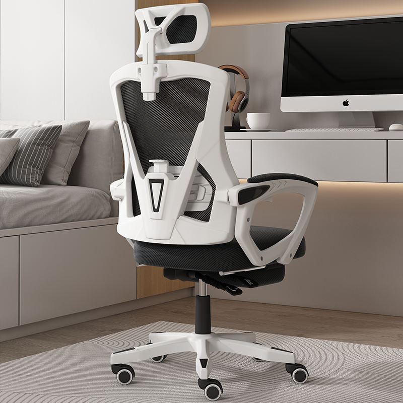 White Luxury office chair Modern Office ergonomic chair Adjustable massage Swivel Office mesh chair with great price