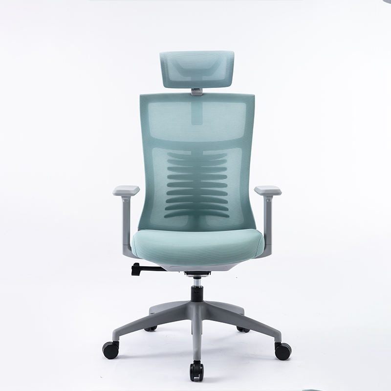 High Back Ergonomic Breathable Office Chairs Quiet Pu Wheel Swivel Computer Task Chair for Office